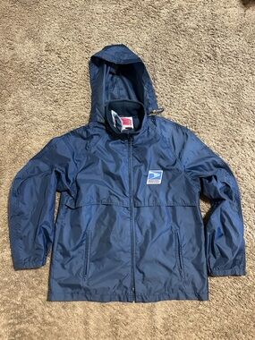 Vintage USPS mailman “triple blue” windbreaker 90s size large
